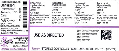 Benazepril 60760 352 90